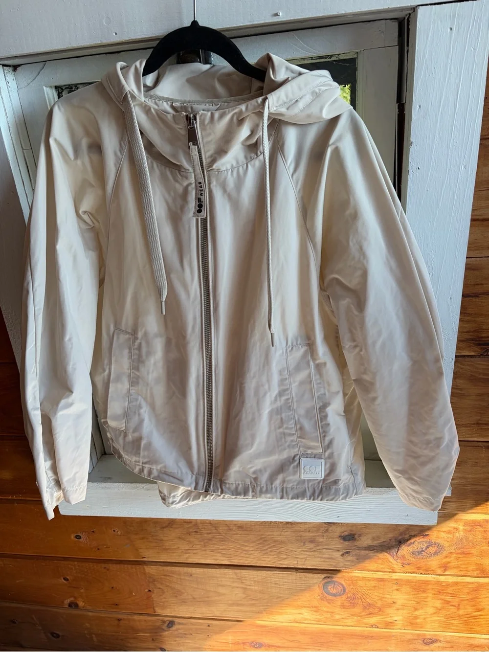 OOF WEAR Hooded Short Rain Jacket - Cream